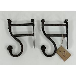 Set of 2 New Iron Coat Hooks - Rustic Home Decor. KK527